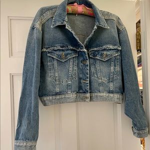 Free People cropped denim jacket